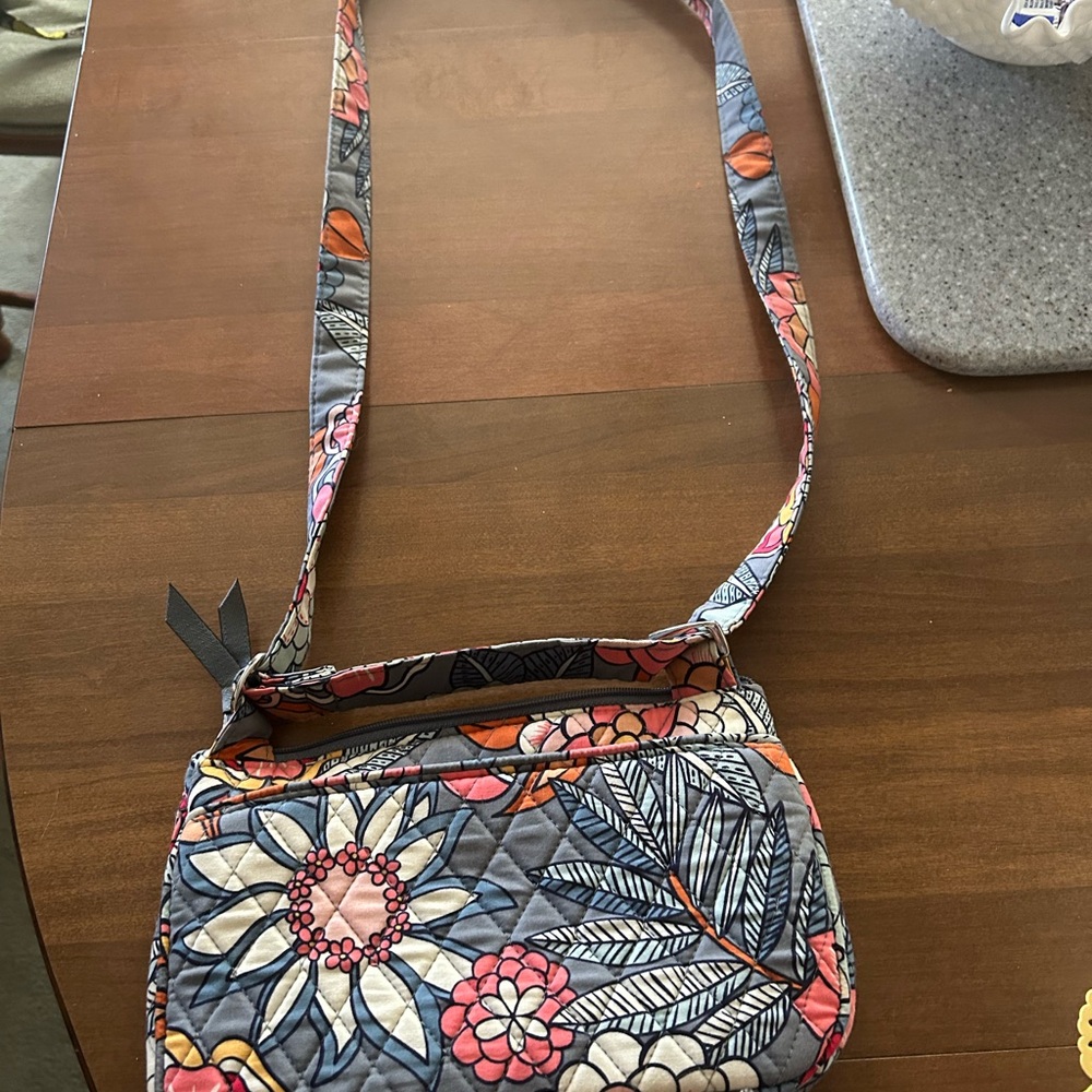 Grey floral Vera Bradley Little Hipster